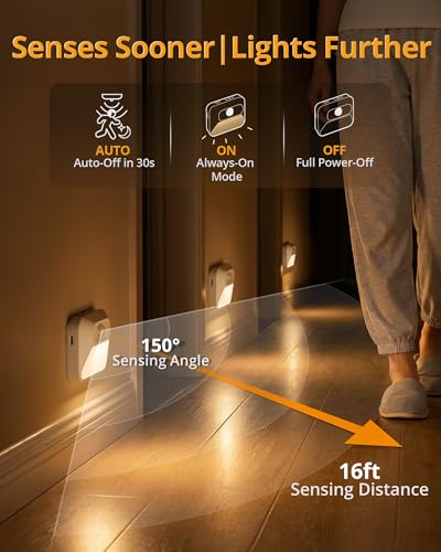 Image of Lyridz Rechargeable Sync Motion Sensor Night Lights, 6 Pack