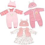 20 Inch Doll Clothes Outfits Doll Dress with Coat, Hat 3-Packs for 20-22 Inch Doll