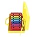 ZJchao Xylophone, Glockenspiel Instrument Kids Xylophone Educational Musical Toy Metal Keys with 2 Mallets 8 Notes Colorful Metal Keys for Beginners, Music Teaching, Gifts