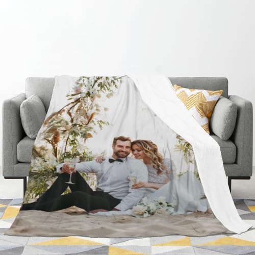 Miniatura 4 de Manta de fotos personalizada, manta de forro polar suave para adultos, adecuada para Halloween, Navidad, cumpleaños, regalo personalizado