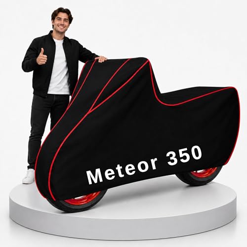 Image of My NEW Covers 100% Water Resistance Meteor 350 Bike Cover | Taffeta Body Cover for Rain & Sun | UV Protection, Dustproof, Scratch Resistant, Windproof, Heat Resistant, Vehicle Specific Fit