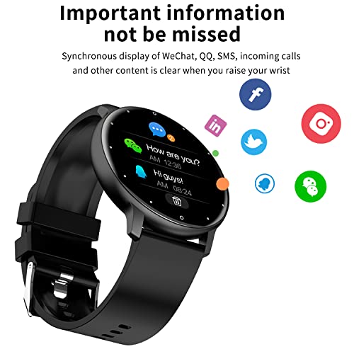 Image of Smart Watch for Samsung Galaxy S24 Ultra - Fitness Tracker Watches for Men Women, IP67 Waterproof HD Touch Screen Smartwatch for Android /iOS Phones, 24 Sports, Activity Tracker - Black