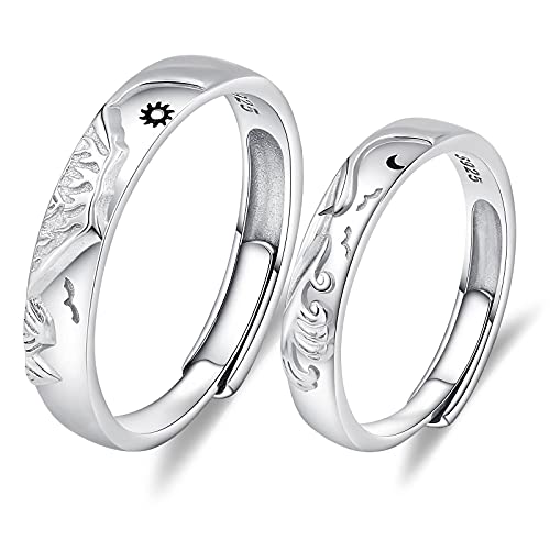 Bague de fiançailles cadeau anniversaire duo bijoux argent gravés