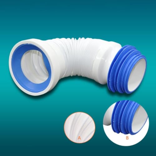 Manguito de inodoro flexible con anillo de sellado hermético antiolor 5