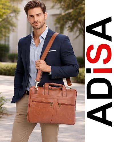 Image of ADISA Laptop Messenger Office Bag Briefcase for Work for Men