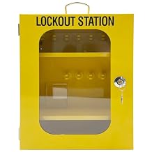 Lockout Tagout Station for Lockout Tagout Devices - Lock Out Stationfor Loto Supplies, Easy to Carry Tool Tagout Station with Handles Unfilled Metal Station