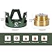REDCAMP Mini Alcohol Stove for Backpacking, Lightweight Brass Spirit Burner with Aluminium Stand for Camping Hiking, Green