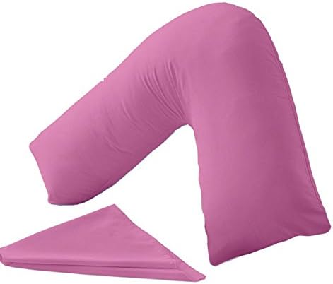 Night Zone Hollowfibre Back & Neck Support V Shaped Orthopedic Pillow With Pillow Case New (Black, Complete With Pillow)