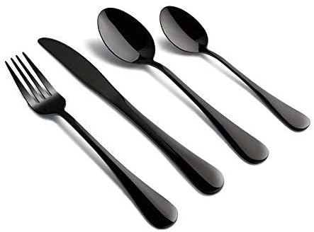 - Restaurant Home Hotel Matte Set, Satin Finish Stainless Steel Flatware Set, Tableware Cutlery Set Utensils for Kitchens [Dinner Fork-Tea Spoon-Salad Spoon-Knife] (Set of 4)