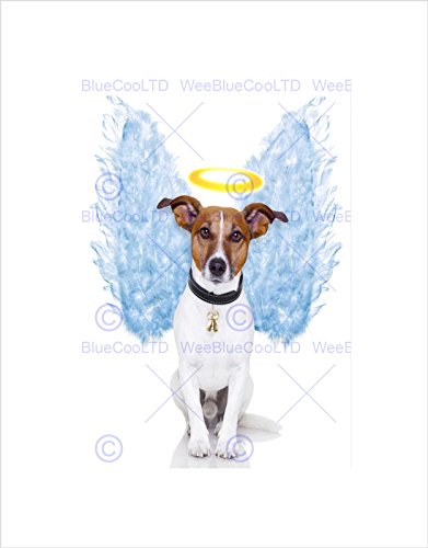 Impresión de arte de Jack Russell celestial, el recuerdo eterno de tu mascota para el hogar