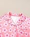 SELINK Womens Summer Pajamas Sets Short Sleeve Flower Print Button Down Sleepwear Loungewear 2 Piece Pj Set Pink-XL
