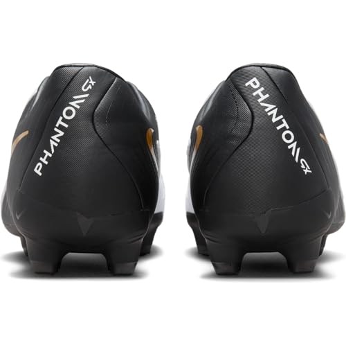 Nike Phantom GX II Academy FG/MG (FD6723-100, White/Black-MTLC Gold C), Size 5.53