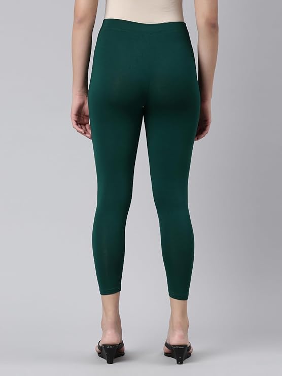 Image of Women Cotton Solid Belt Ankle Length Legging Four Way Lycra Leggings