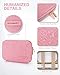 BAGSMART Electronics and Cable Organizer Travel Case for Phone, SD Card, Accessories Pink, Compact Tech Storage Bag