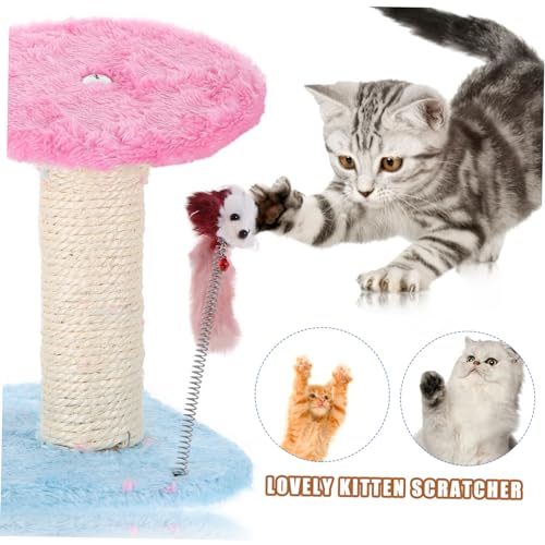 Torre de rascador para gatos con juguete interactivo miniatura 6