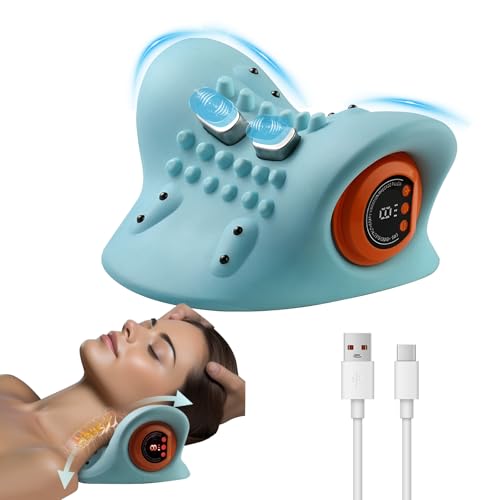 Masajeador de espalda y cuello con calor, cojín masajeador Shiatsu, almohada de masaje de espalda, relajante de cuello y hombros, regalo para mamá, papá y amigos, 3 modos, 3 temperaturas