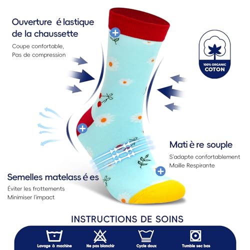 Lusibaka Chaussettes France Homme Femme Fantaisie Humour Cadeau Original – vue 2