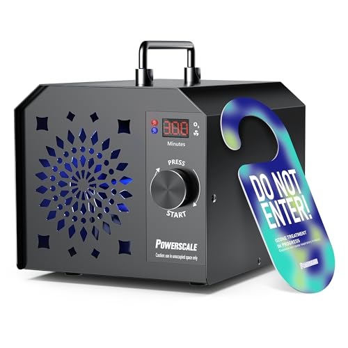 Powerscale Ozone Generator, Odor Removal, Digital Timer, 90,000 mg/h | 300-min LCD…