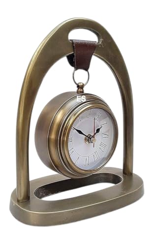 Reloj de mesa analógico de aluminio vintage con segundero continuo silencioso 4
