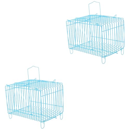 Image of Happyyami 2pcs Travel Carrier Small Bird Cage Portable Ventilation Durable Easy to Use