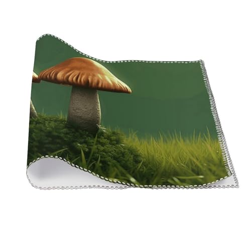 Sets de table antidérapants et lavables motif champignons marron x6 - 4