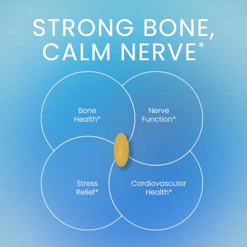 Bone & Nerve Complex, Aquamin Calcium, Aquamin Magnesium, Magnesium Glycinate, L-Theanine, Vitamin K2, Vitamin D3, Bone Health, Nerve Function, Stress Relief, Cardiovascular Health, Vegan, 90 Servings — view 3