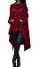 Womens Irregular Hem Double Slit Pullover Pockets Hoodie Sweatshirt Dress Wine M