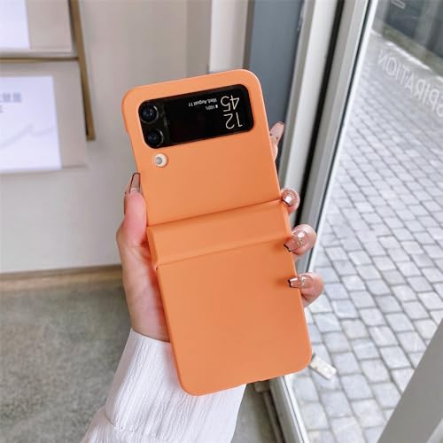 Étui Galaxy Z Flip3 pour le Quotidien Coque de Protection Orange Pliable