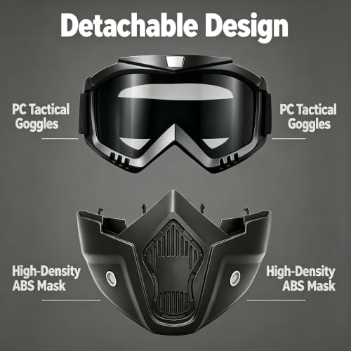 Image of Motorcycle Face Mask Full Face,Dirt Bike Goggles Motocross, ATV, Offroad, Riding Racing Goggles for Men Women