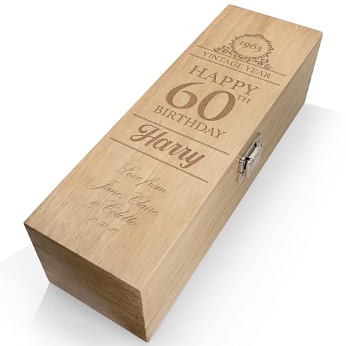 iCaseDesigner Personalised Engraved lacquered Wooden Wine Bo