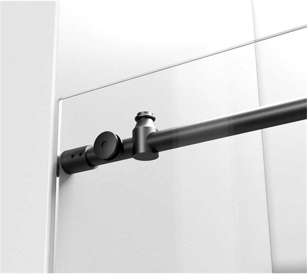 Elegant Kitchen and Bath Raleigh 48x76 Stainless Steel Shower Door in Black