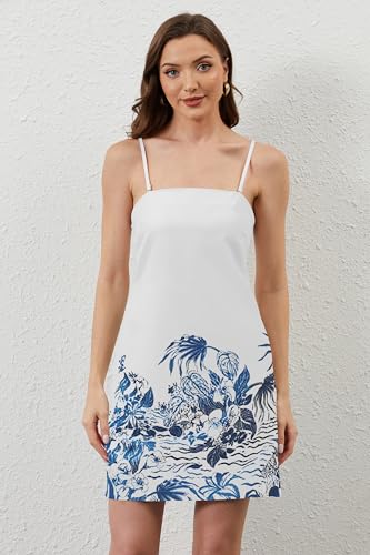 Image of TERIVEEK Women Strapless Linen Tube Mini Dress Summer Boho Beach Sundress