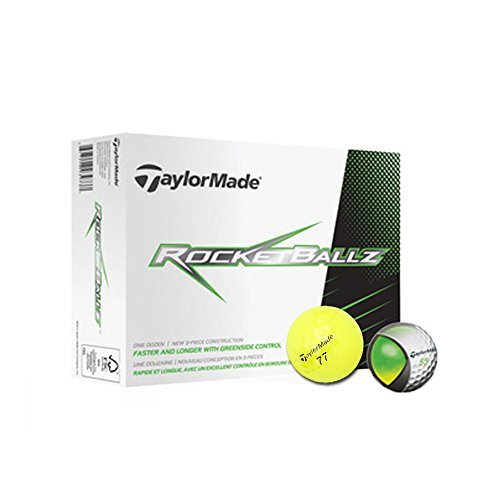 Taylormade 3piece Rocketballz Golf Balls, Yellow (12 Pack) Amazon.in