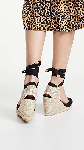 Image of Castaner Women's Carina Wedge Espadrilles, Black, 9 Medium US