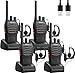 Baofeng Walkie Talkie Ricetrasmittente Radio UHF Civile Professionali Ricaricabili a Lungo Raggio Radio Bidirezionale ，Include cuffie, caricatore USB e batteria (4 pezzi)