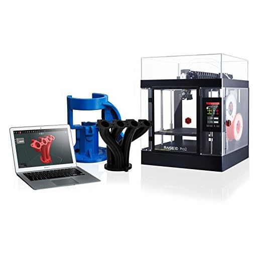 Raise3D 101016001 Pro2 3D Printer, Dual Extruder, Fully Enclosed