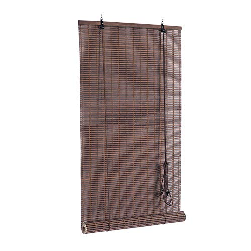 N / A Bamboo Wooden Roll Up Blinds, Window Sun Blade Privacy Drape 24 X 72 Inches #TOP2
