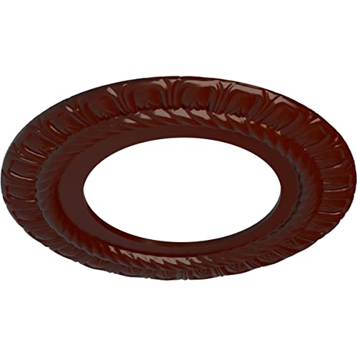 Image of 10 5 /8 inchOD x 5 3 /4 inchID x 1 /2 inchP Claremont Ceiling Medallion (Fits Canopies up to 7 inch), Hand-Painted Brushed Mahogany