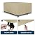 Easy-Going Rectangle Patio Furniture Cover Waterproof Outdoor Dining Table and Chair Cover Anti-UV Outside Sectional Sofa Set Covers (110"L x 84"W x 28"H, Camel)