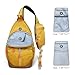 3L men's/women's shoulder crossbody bag, nylon sling chest bag, lightweight small backpack for travel, hiking and gym(gold color)