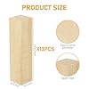 qxayxa 13 Pcs Unfinished Wooden Blocks for Crafts, Basswood Carving Blocks, Basswood for Wood Carving Blocks, Bass Wood for DIY Crafting Whittling for Adults Beginner Experts - 3.9x1x1 #1