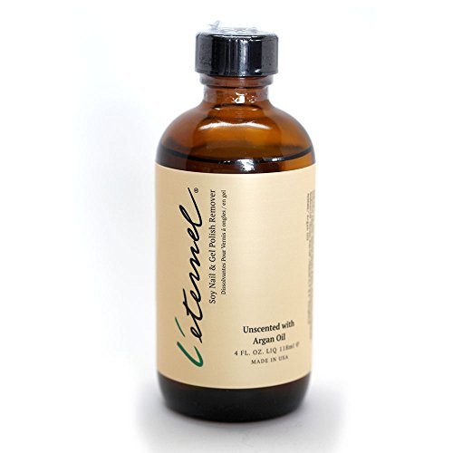L'eternal Soy Nail and Gel Polish Remover Unscented with Argan Oil 4oz Non-acetone