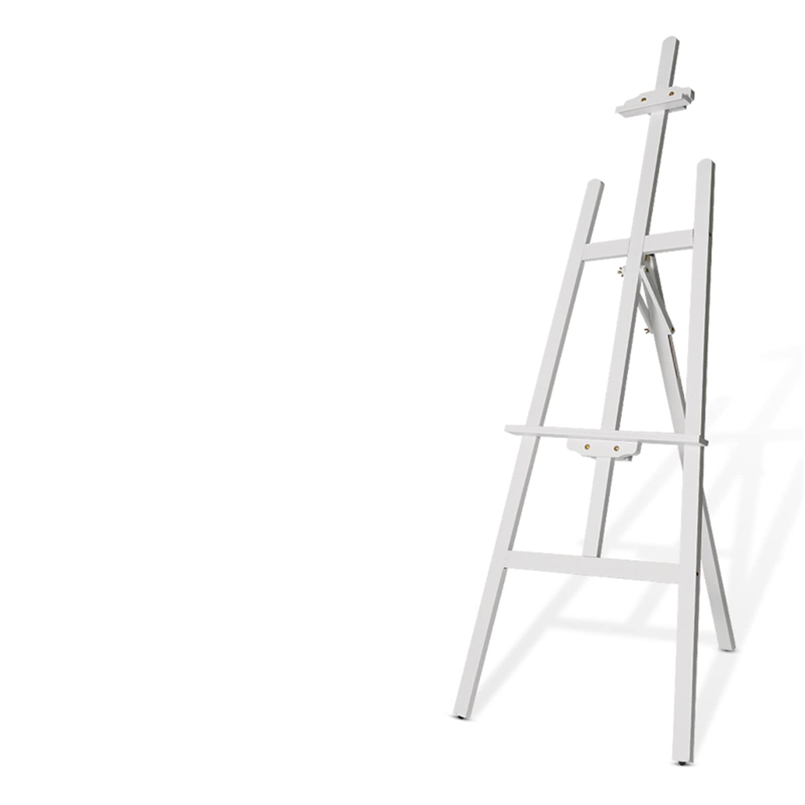 CWCQGH Easels White Wooden A-Frame Easel Painting Holder Folding Portable Easel Floor Standing Studio Easel for Artists Adults and Students 150cm Tall