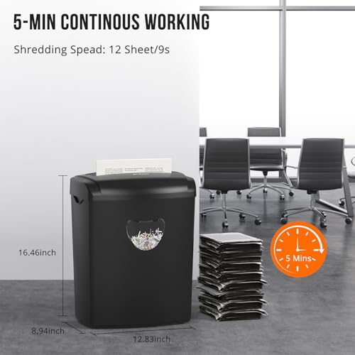 Sunitko 12-Sheet Cross-Cut Shredder C218P-12 の商品画像 3
