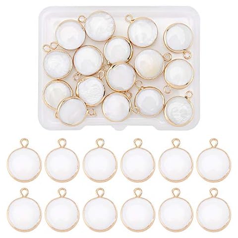 BENECREAT 16PCS Freshwater Shell Charms for Jewelry Cover