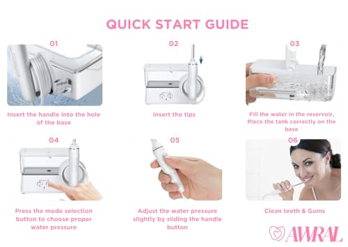 Image of WATER FLOSSER PRO COMPACT | CORDLESS| WITH TRAVEL CASE | 12+ 6 MONTHS WARRANTY| PORTABLE & RECHARGEABLE | WF PRO WITH 5 TIPS | 6 PRESSURE SETTINGS