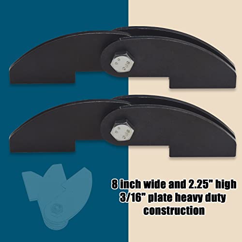 2 Pack Heavy Duty Bbq Smoker Hinge For Bbq Smoker Hinge Doors - Size: 8 X 2 1/4" Diy Parts Weld On Large 3/16 Plate Steel -Weld On-Black #TOP3