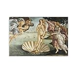 Póster de Botticelli con el nacimiento de Venus y Botticelli, lienzo impreso, pintura de pared, pósteres artísticos modernos para el hogar, 40 x 60 cm