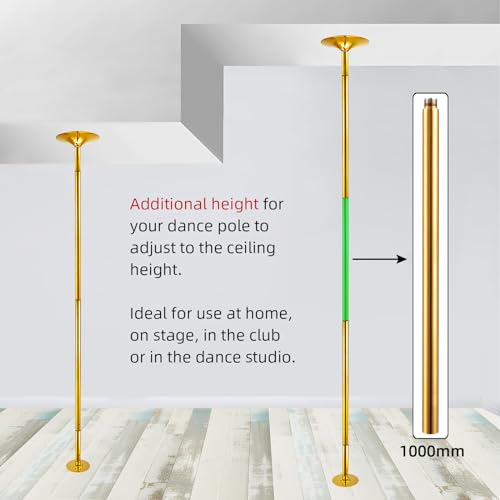 PRIOR FITNESS 1030mm/40.5\"/3.37Ft Dance Pole Extension Piece Pole for 45mm Dance Pole Adjustment Tube to Extened Spinning Pole Height You Want