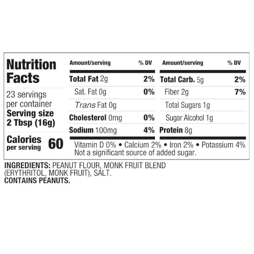 PBfit No Sugar Added, Peanut Butter Powder, Powdered Peanut Spread from Real Roasted Pressed Peanuts,13 Ounce (Pack of 2)